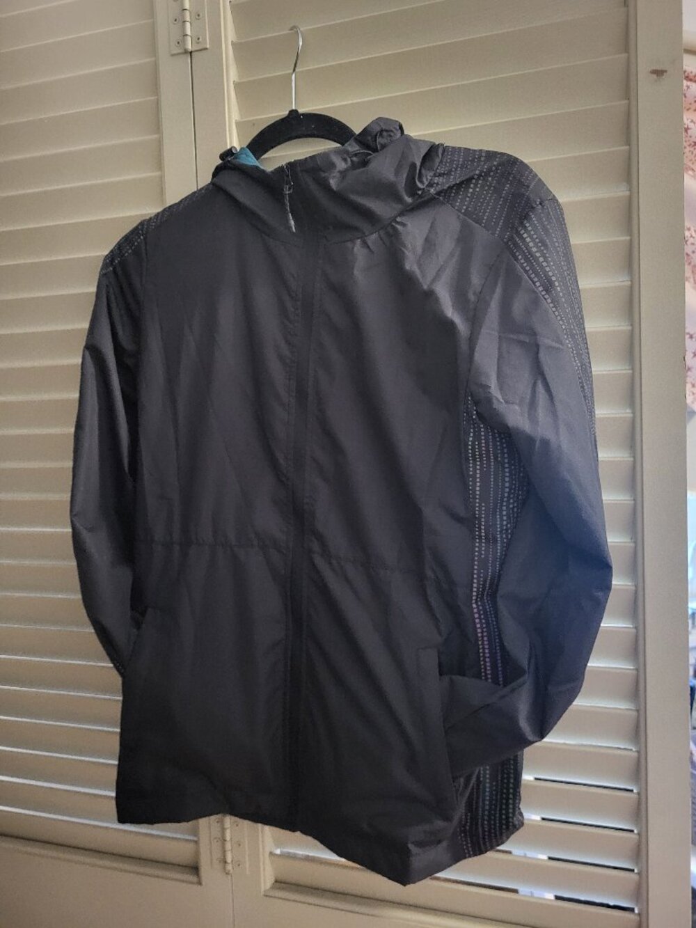 Black Reflective Lightweight Running Jacket Water Resistant (Size 2 - 6)